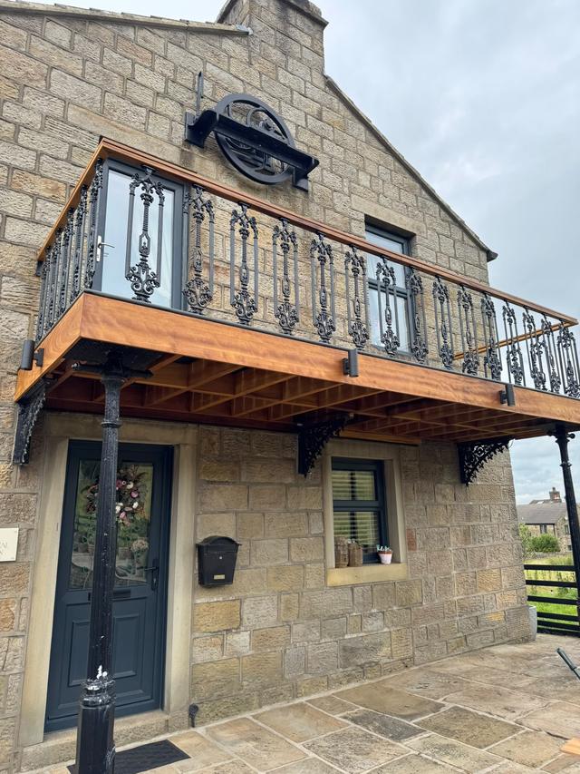 Timber balcony and soffit