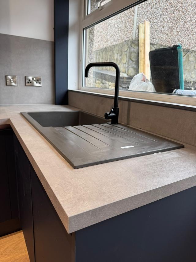 Worktop and sink fitting
