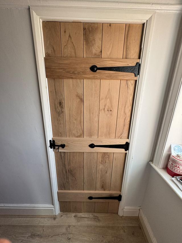 Handmade oak ledge-and-brace door