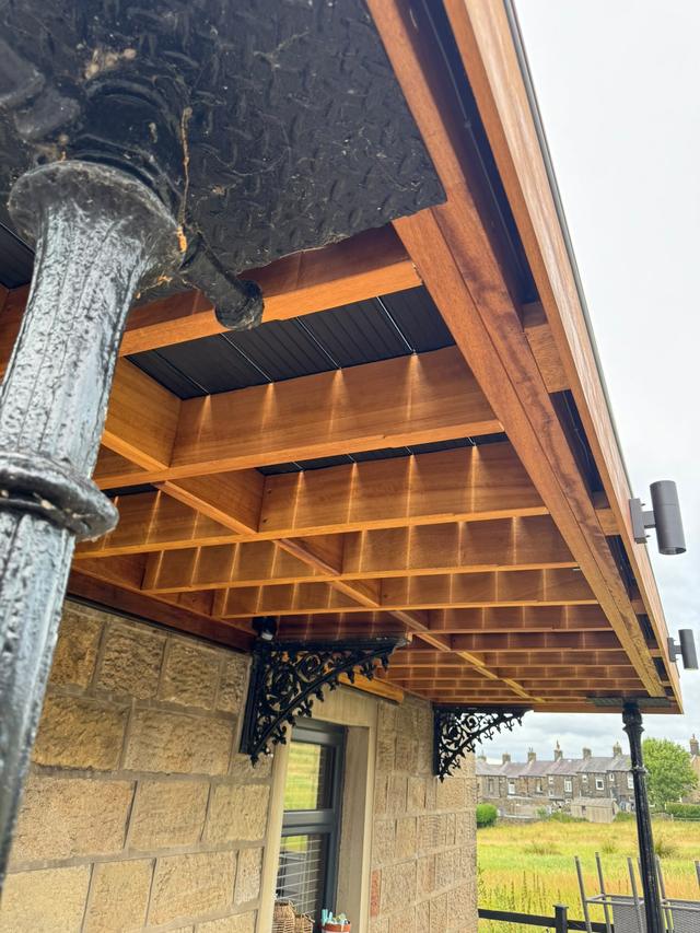 Balcony joists and soffit
