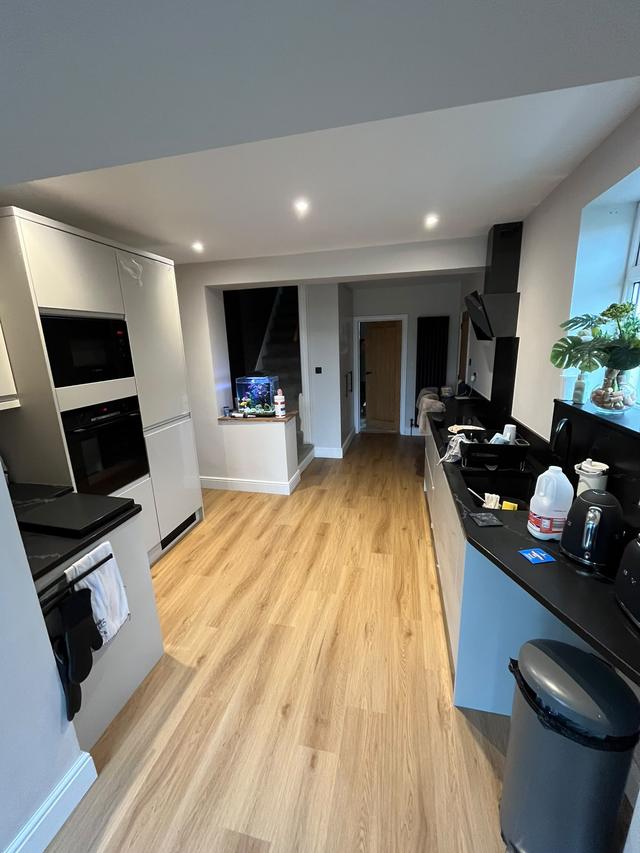 Kitchen leading through to the hallway