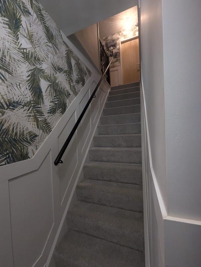 Staircase panelling and handrail