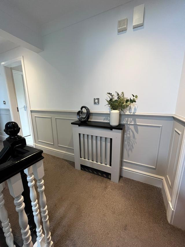 Landing panelling and radiator cover