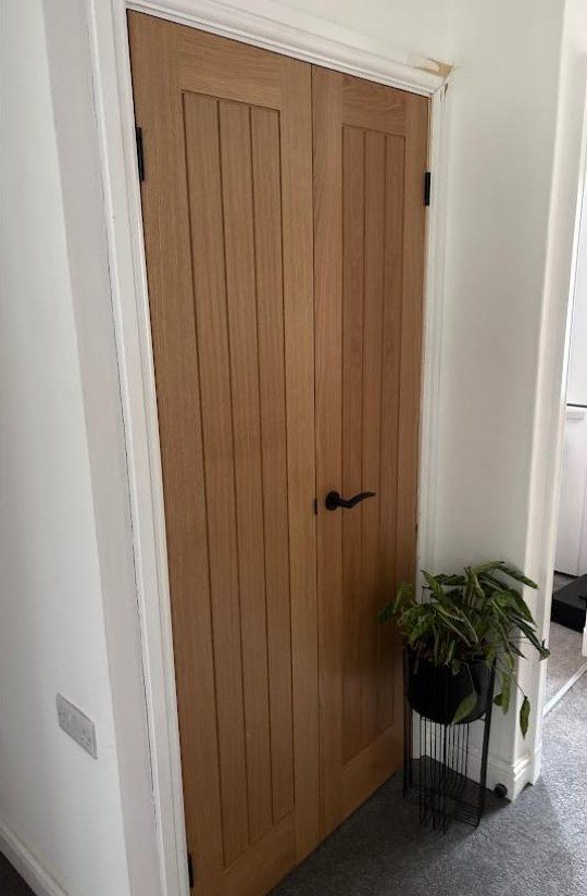 Oak double doors for Katrina Firth